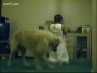[ Bestiality Sex DVD ] Girl Gets Fucked By Pup